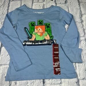 Minecraft long sleeve T-shirt size 4 to 5